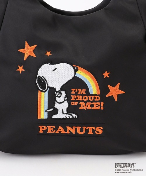 Y'SACCS（イザック）の「SNOOPYデザイン サイドギャザー2wayトート　Sサイズ(レインボー）（トートバッグ・レディース・グレー/カーキ/ブラック・FREE）」の12枚目の写真