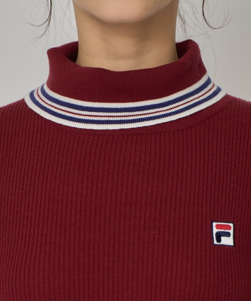REDYAZEL（レディアゼル）の「［FILA×REDYAZEL］ラインタートルニットプルオーバー（ニット/セーター・レディース・ブラック/レッド/ネイビー/オフホワイト・FREE）」の20枚目の写真