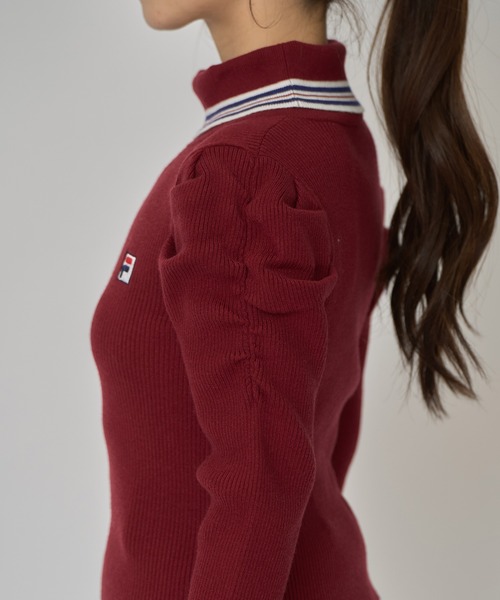 REDYAZEL（レディアゼル）の「［FILA×REDYAZEL］ラインタートルニットプルオーバー（ニット/セーター・レディース・ブラック/レッド/ネイビー/オフホワイト・FREE）」の22枚目の写真