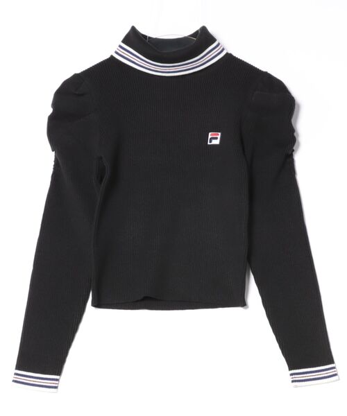 REDYAZEL（レディアゼル）の「［FILA×REDYAZEL］ラインタートルニットプルオーバー（ニット/セーター・レディース・ブラック/レッド/ネイビー/オフホワイト・FREE）」の7枚目の写真