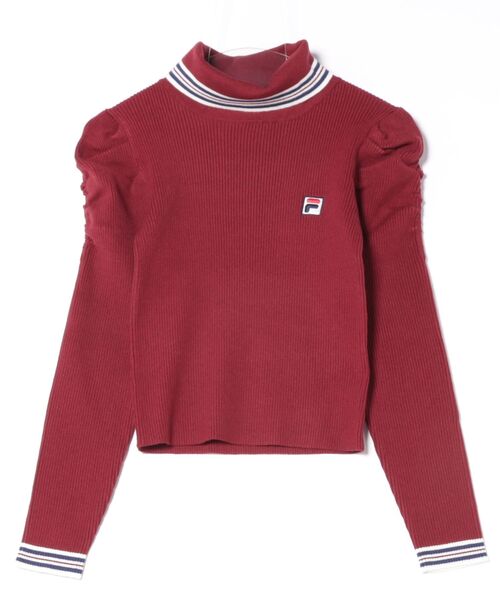 REDYAZEL（レディアゼル）の「［FILA×REDYAZEL］ラインタートルニットプルオーバー（ニット/セーター・レディース・ブラック/レッド/ネイビー/オフホワイト・FREE）」の8枚目の写真