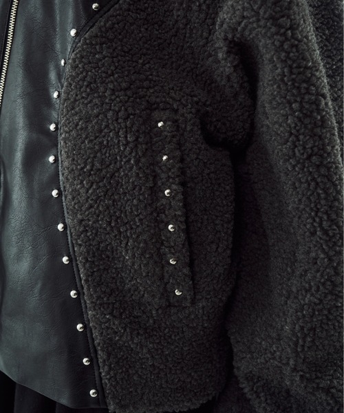 Boa studs blouson / ボアスタッズブルゾン（その他アウター）｜seyto