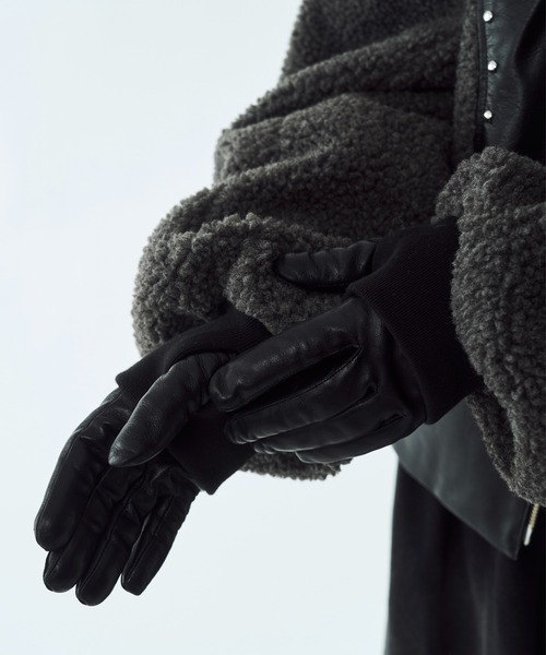 seyto（セイト）の「Boa studs blouson / ボアスタッズブルゾン