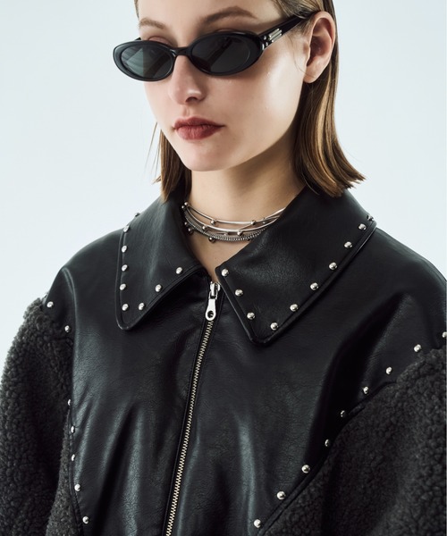 Boa studs blouson / ボアスタッズブルゾン（その他アウター）｜seyto