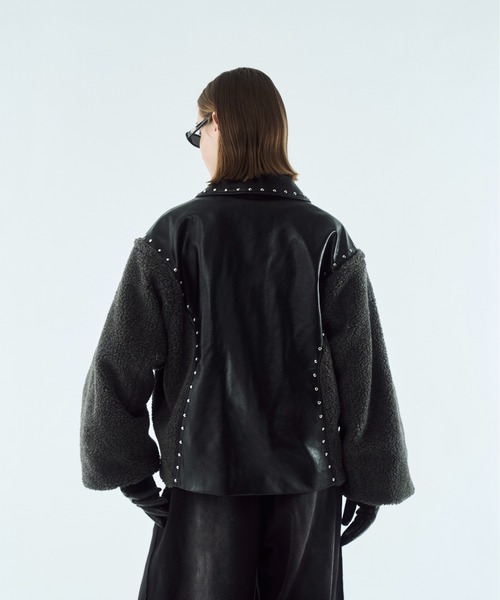 seyto（セイト）の「Boa studs blouson / ボアスタッズブルゾン（その他アウター・メンズ・ブラック・3/2）」の17枚目の写真
