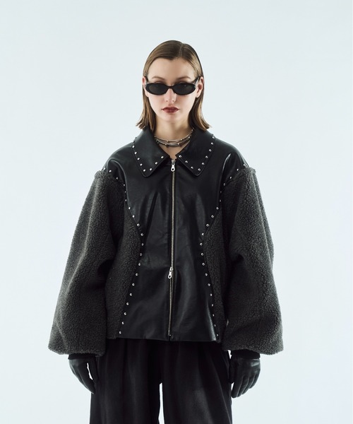 Boa studs blouson / ボアスタッズブルゾン（その他アウター）｜seyto