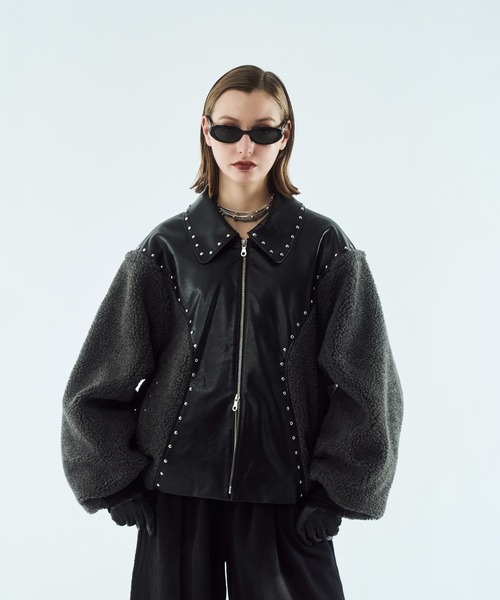 Boa studs blouson / ボアスタッズブルゾン（その他アウター）｜seyto