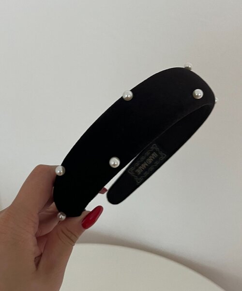 prose verse（プロズヴェール）の「パールカチューシャ（カチューシャ・レディース・ブラック・FREE）」の3枚目の写真