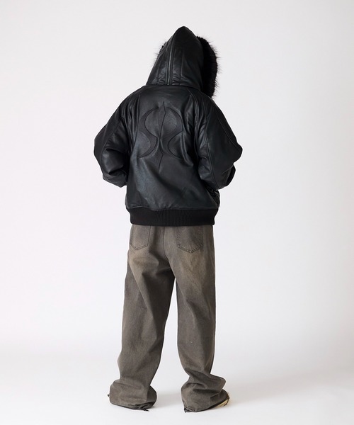 セール】SUPPLIER/サプライヤー FAUX FUR HOODED BOMBER JACKET