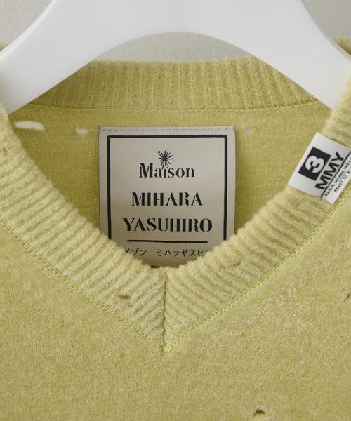 MIHARAYASUHIRO(ミハラヤスヒロ)の「【MIHARA YASUHIRO/ミハラヤスヒロ】DISTRESSED KNIT PULLOVER/ディストレストニットプルオーバー(ニット/セーター・レディース・ライム/ブラック・36)」の5枚目の写真