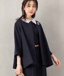 ROBEDECORA（ローブデコラ）の「【洗えるウールタッチスーツ】Aラインジャケット＆ワイドパンツセット（スーツセット）」