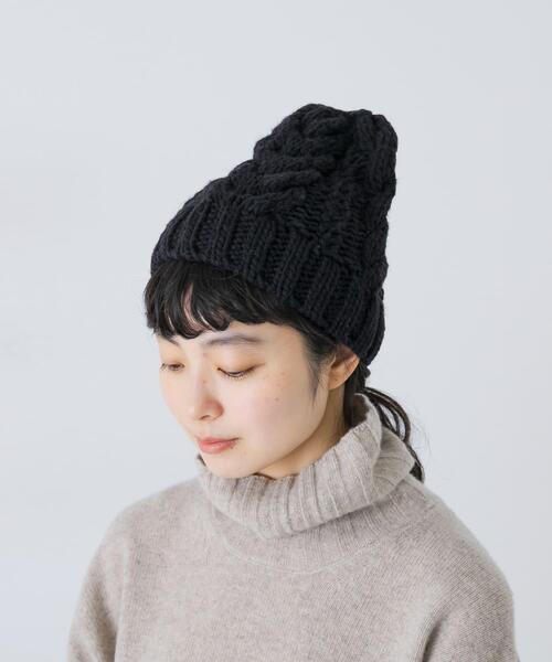 かぐれ(カグレ)の「ペルーアランニットキャップ(ニットキャップ/ビーニー・レディース・グレー/ブラック・FREE)」の7枚目の写真
