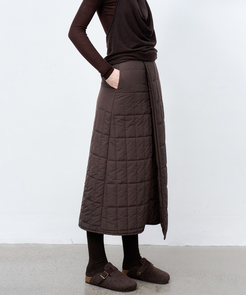 tageechita(タジチタ)の「【tageechita】キルティングラップロングスカート(スカート・レディース・ブラウン・S/M/L)」の14枚目の写真
