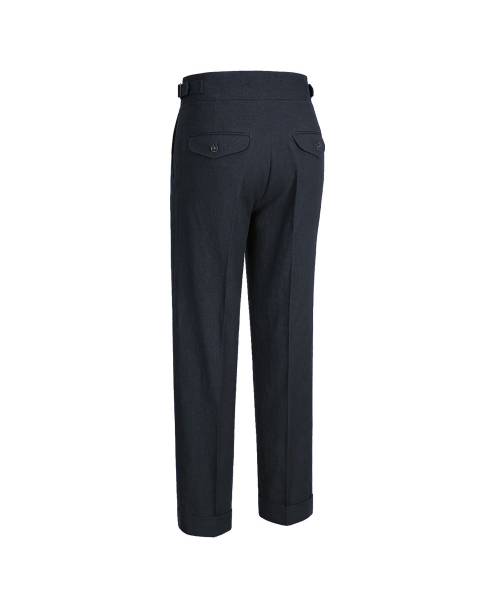sortie(ソルティ)の「8s Linen Gurkha Trousers (Navy)(その他パンツ・メンズ・その他・MEDIUM/LARGE/X-LARGE/SMALL)」の2枚目の写真