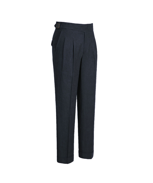 sortie(ソルティ)の「8s Linen Gurkha Trousers (Navy)(その他パンツ・メンズ・その他・MEDIUM/LARGE/X-LARGE/SMALL)」の3枚目の写真