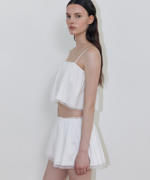 LADY VOLUME(レディーボリューム)の「レースフロートップ (ホワイト)(Tシャツ/カットソー・レディース・その他・SMALL/MEDIUM)」の2枚目の写真