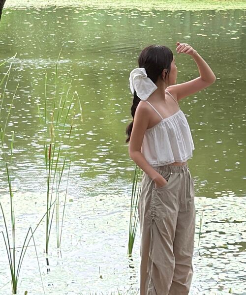 LADY VOLUME(レディーボリューム)の「レースフロートップ (ホワイト)(Tシャツ/カットソー・レディース・その他・SMALL/MEDIUM)」の5枚目の写真
