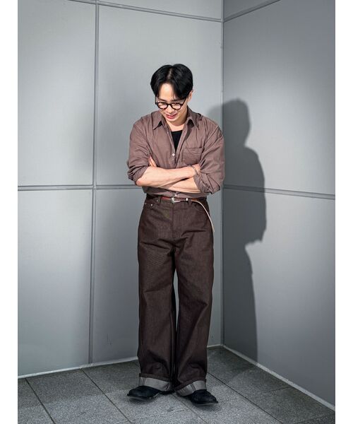 BASEMOMENT(ベースモーメント)の「ノンフェイドカーブデニムパンツブラウン(デニムパンツ・メンズ・その他・LARGE/MEDIUM/X-LARGE)」の4枚目の写真