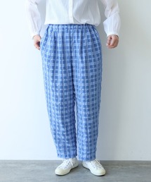 ●sheer check タックパンツ