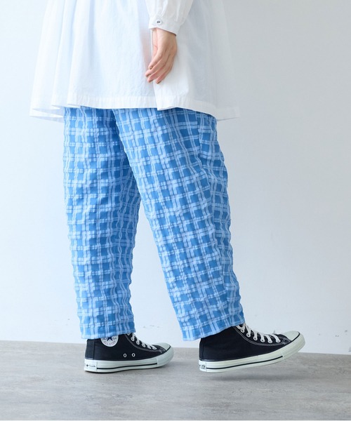 bulle de savon（ビュルデサボン）の「●sheer check タックパンツ（その他パンツ・レディース・ブルー/グリーン・FREE）」の10枚目の写真