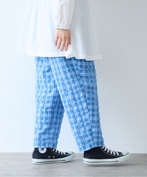 bulle de savon（ビュルデサボン）の「●sheer check タックパンツ（その他パンツ・レディース・ブルー/グリーン・FREE）」の12枚目の写真