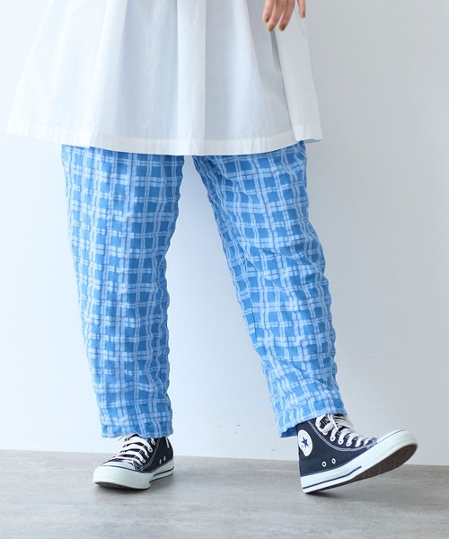 bulle de savon（ビュルデサボン）の「●sheer check タックパンツ（その他パンツ・レディース・ブルー/グリーン・FREE）」の14枚目の写真
