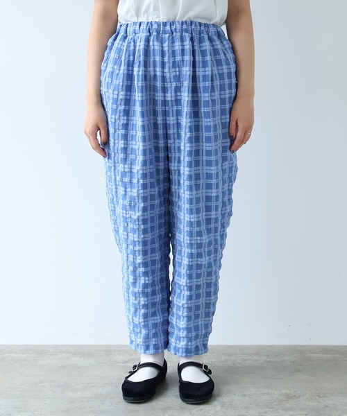 bulle de savon（ビュルデサボン）の「●sheer check タックパンツ（その他パンツ・レディース・ブルー/グリーン・FREE）」の20枚目の写真