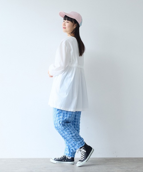 bulle de savon（ビュルデサボン）の「●sheer check タックパンツ（その他パンツ・レディース・ブルー/グリーン・FREE）」の17枚目の写真