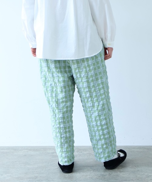 bulle de savon(ビュルデサボン)の「●sheer check タックパンツ(その他パンツ・レディース・ブルー・FREE)」の5枚目の写真