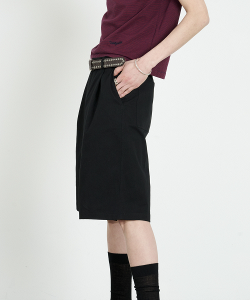 DUSTYWHITE(ダスティーホワイト)の「ブラックコットンバミューダショーツ(その他パンツ・メンズ・その他・SMALL/MEDIUM/LARGE)」の4枚目の写真