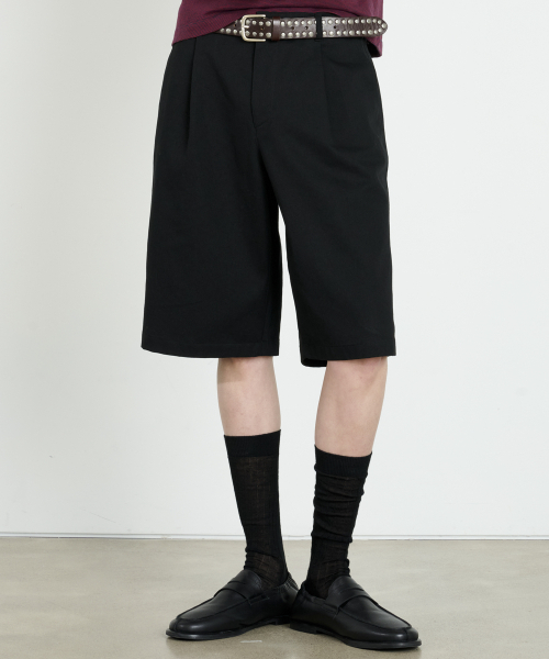 DUSTYWHITE(ダスティーホワイト)の「ブラックコットンバミューダショーツ(その他パンツ・メンズ・その他・SMALL/MEDIUM/LARGE)」の5枚目の写真