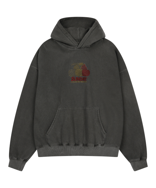 SUNDAY FRUIT MARKET(サンデーフルーツマーケット)の「PIGMENT CHERRY HOODIE CHARCOAL(パーカー・レディース・その他・MEDIUM/LARGE)」の1枚目の写真