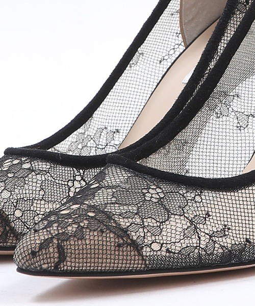 SEVEN TWELVE THIRTY(セヴントゥエルヴサーティー)の「スティレットヒールレースチュールパンプス(パンプス・レディース・ブラック系その他・22cm/22.5cm/23cm/23.5cm/24cm/24.5cm)」の5枚目の写真