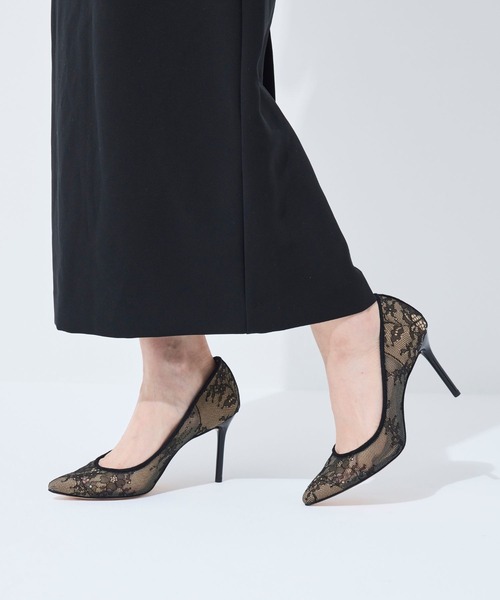 SEVEN TWELVE THIRTY(セヴントゥエルヴサーティー)の「スティレットヒールレースチュールパンプス(パンプス・レディース・ブラック系その他・22cm/22.5cm/23cm/23.5cm/24cm/24.5cm)」の7枚目の写真