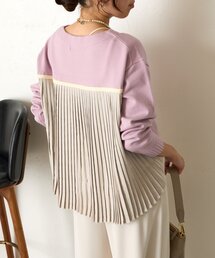 【体系カバー◎】バックプリーツボートニット