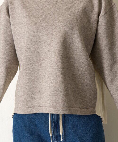 Jena espace merveilleux(ジェナ エスパスメルヴェイユ)の「【体系カバー◎】バックプリーツボートニット(ニット/セーター・レディース・グレー/パープル/ネイビー・FREE)」の21枚目の写真