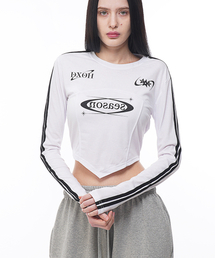 シーズンロゴユニフォームセミウォーマークロップTシャツ[ホワイト]