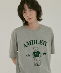 ambler（エムブラー）の「Just chilling bear flocking short sleeve t-shirt AS1217 (melange)（Tシャツ/カットソー・メンズ）」