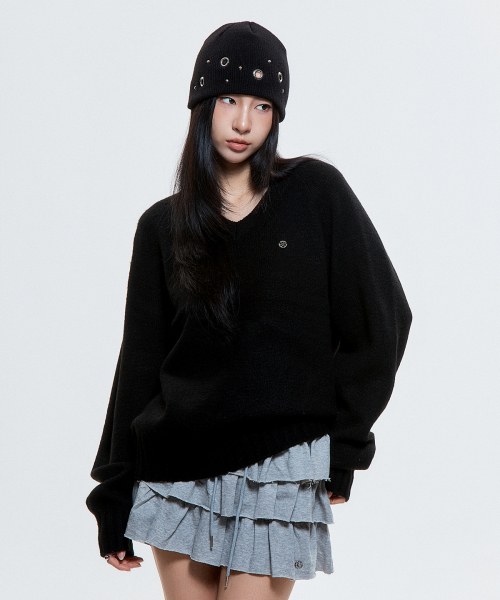 DAUSPICE(ディーオスピス)の「(DUC) Raglan Knit Black(ニット/セーター・レディース・ブラック・FREE)」の2枚目の写真