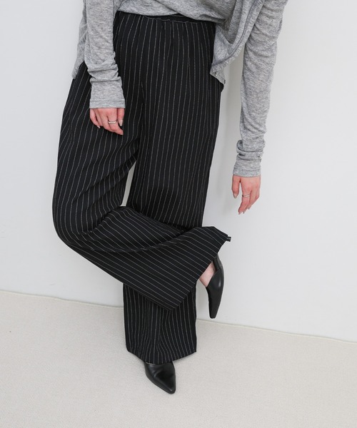select MOCA(セレクトモカ)の「コットンブレンドストライプリラックスイージーパンツ(その他パンツ・レディース・アイボリー/ブラック系その他・FREE)」の18枚目の写真