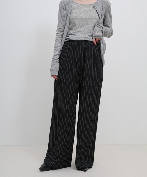 select MOCA(セレクトモカ)の「コットンブレンドストライプリラックスイージーパンツ(その他パンツ・レディース・アイボリー/ブラック系その他・FREE)」の13枚目の写真