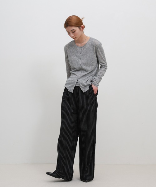 select MOCA(セレクトモカ)の「コットンブレンドストライプリラックスイージーパンツ(その他パンツ・レディース・アイボリー/ブラック系その他・FREE)」の20枚目の写真