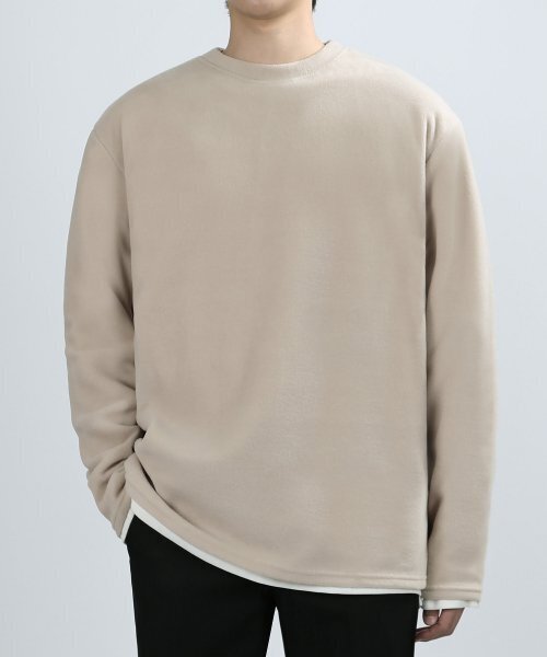 VERYVAIN(ベリベーン)の「FLEECE LONG SLEEVES (SAND BEIGE)(Tシャツ/カットソー・メンズ・その他・LARGE/MEDIUM)」の1枚目の写真