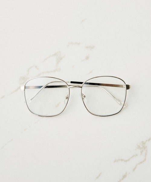 PAPILLONNER（パピヨネ）の「PAPILLONNER/メタルフレームメガネ（メガネ・レディース・シルバー・FREE）」の4枚目の写真
