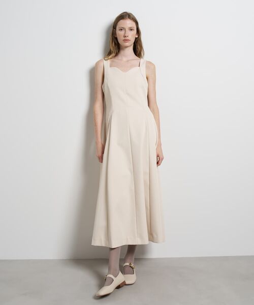 LANVIN en Bleu（ランバンオンブルー）の「マットサテンフレアワンピース（ワンピース・レディース・ブラック/オフホワイト・36/38）」の3枚目の写真