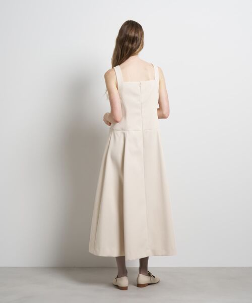 LANVIN en Bleu（ランバンオンブルー）の「マットサテンフレアワンピース（ワンピース・レディース・ブラック/オフホワイト・36/38）」の5枚目の写真