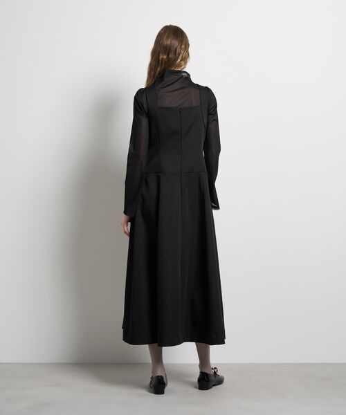 LANVIN en Bleu（ランバンオンブルー）の「マットサテンフレアワンピース（ワンピース・レディース・ブラック/オフホワイト・36/38）」の12枚目の写真