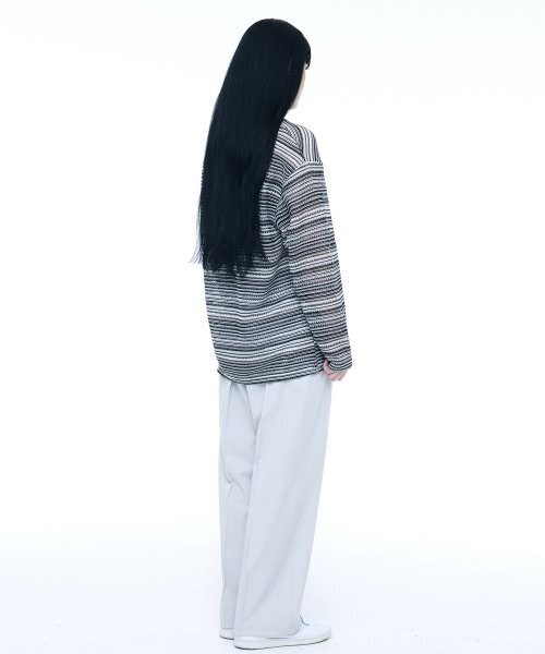 C WEAR BY THE GENIUS（シーウェアバイザジーニアス）の「オーバーサイズシースルークラフトニットプルオーバーブラック（ニット/セーター・レディース・その他・size1/size3）」の8枚目の写真