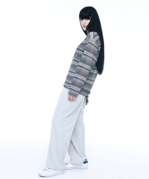 C WEAR BY THE GENIUS（シーウェアバイザジーニアス）の「オーバーサイズシースルークラフトニットプルオーバーブラック（ニット/セーター・レディース・その他・size1/size3）」の3枚目の写真