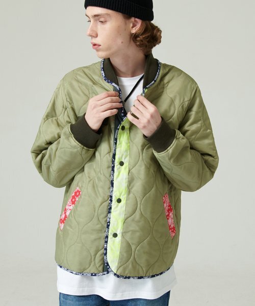 GOSTREET（ゴーストリート）の「リバーシブルアンカークイルティングジャケット - カーキ（その他アウター・メンズ・その他・LARGE/MEDIUM）」の2枚目の写真